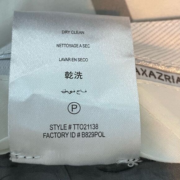 BCBG Maxazria Trousers Gray Cotton Knit Hi-Rise Straight Leg Dress Pants 2 - Picture 5 of 6